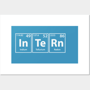 Intern (In-Te-Rn) Periodic Elements Spelling Posters and Art